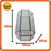 Bể kính đa giác terrarium, bình thủy tinh tiểu cảnh bán cạn - Viền silicon - Mẫu D-13 size L (26*26*36 cm)