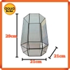 Bể kính đa giác terrarium, bình thủy tinh tiểu cảnh bán cạn - Viền silicon - Mẫu D-13 size L (26*26*36 cm)