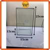Bể kính đa giác terrarium, bình thủy tinh tiểu cảnh bán cạn - Viền silicon - Mẫu D-14 (15*15*25 cm)