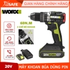 Máy khoan pin 3 chức năng motor không chổi than WORX WU369 chỉ thân máy