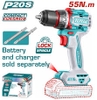 Máy khoan không chổi than dùng pin 20V (không kèm pin & sạc) Total TDLI205581
