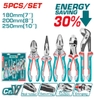 Bộ 5 kìm tay cầm TPR chuyên dụng TOTAL THT2K0588