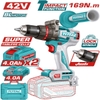 Máy Khoan Búa TOTAL TIDLI4216982 169N.m Không Chổi Than Dùng Pin 42v