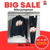 Bộ Thể Thao Chính Hãng Niike Màu Đen-Jordan JumpmanFleecePulloverHoodie-DC9605-010/DC9609-10