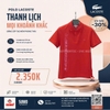 Áo Polo Lacoste Chính Hãng màu đỏ chữ dọc-PH5526-99-S5H