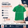 Áo Polo Lacoste Chính Hãng màu xanh lá nhiều họa tiết cá sấu-PH3562-10-SIW