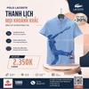 Áo Polo Lacoste Chính Hãng màu xanh dương họa tiết người đánh tennis-PH6287-10-HBP