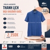 Áo Polo Lacoste Chính Hãng màu xanh dương nhiều họa tiết nhỏ-DH5175-10-ISY