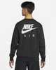 Bộ Thể Thao Màu Đen-Nike Air Men's Brushed-Back Fleece Crew-DM5208-010/DM5210-010