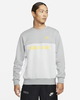 Bộ Thể Thao Nike Màu Xám Trắng-Nike Nike Air Men's Brushed-Back Fleece Crew-DM5208-073/DM5210-073