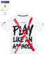 Bộ Thể Thao Marc De Paw Màu Trắng-Tennis T-Shirt,PLAY LIKE AN A**HOLE-MDPS20-MTT-BKWH-PLAA-S-01