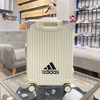 Vali Adidas Màu Trắng Sữa Ver 2 4 bánh Sticker In Chìm size 22 - size xách tay