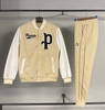 Bộ Thể Thao Màu Puma Màu Be-PUMA TEAM LETTERMAN JACKET SET BEIGE-534307-20/534325-20