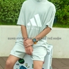 Bộ Thể Thao Adidas Màu Xám Khói - Adidas Basketball - IA3447/IA3426