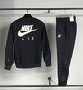 Bộ Thể Thao Màu Đen-Nike Air Men's Brushed-Back Fleece Crew-DM5208-010/DM5210-010