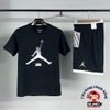 Bộ Thể Thao Màu Trắng Đen-  SET Nike Jordan Logo Black -DO8905-010/DA7207-010