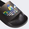 DÉP THỂ THAO CHÍNH HÀNG QUAI NGANG MÀU ĐEN  ADILETTE LITE PRIDE FY9017