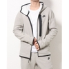 Bộ Thể Thao Nike Màu Xám - Nike Sportswear Tech Fleece Full-Zip -DQ4802-016/DQ4809-016