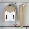 Bộ Thể Thao Nike Chính Hãng Màu Vàng Trắng - Tech Fleece Windrunner - FB7921-121/FB8002-247
