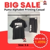 Bộ Thể Thao Puma Màu Đen -  Alphabet Printing Casual - 582772 01/846003 51