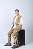 Bộ Thể Thao Nike Màu Xanh Nâu -Nike Colorblock Printing Logo Alphabet Zipper-DZ2551-DZ2551-256/DZ5225-256