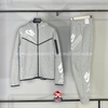 Bộ Thể Thao Nike Màu Xám - Nike Printing Full-Length Zipper - DM6475-063/DM6481-063