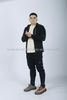 Bộ Thể Thao Adidas Màu Đen - Designed for Gameday Full-Zip - IC8044/IC8032