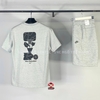 Bộ Thể Thao Màu Xám - Men's Nike Loose Pattern Printing Round Neck Casual Loose Short Sleeve - DQ1906-063/FB8172-063