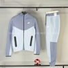 Bộ Thể Thao Nike Chính Hãng Màu Xám Xanh - Tech Fleece Windrunner - FB7922-440/FB8003-440