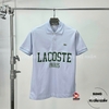 Áo Polo Lacoste Chính Hãng màu xanh nhạt chữ xanh lá-PH7419-99-J2G