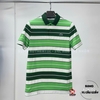 Áo Polo Lacoste Chính Hãng kẻ ngang xanh trắng-DH7497-99-IQC