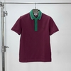 Áo Polo Lacoste màu đỏ thẫm cổ xanh lá-PH6238-99-YUP
