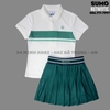 Áo Thể Thao Chính Hãng Sergio Tacchini Polo Màu Trắng Viền Xanh Lá Nhạt TWPQ10751-GNS