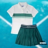 Áo Thể Thao Chính Hãng Sergio Tacchini Polo Màu Trắng Viền Xanh Lá Nhạt TWPQ10751-GNS