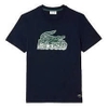 Áo Phông Lacoste Chính Hãng màu xanh navy logo xanh lá-TH5070-99-166