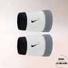 Băng Tay Thể Thao Chính Hãng Nike Swoosh Classic Double Wide Wristbands - màu Đen Trắng Xám BN4000-122