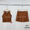Chân Váy Thể Thao Chính Hãng Wilson Classic Pleated Mini Skirt - màu Nâu WW00311531-DKL