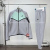 Bộ Thể Thao Chính Hãng Màu Xám NikeTech Fleece Windrunner Full-Zip IH4302-012/IH4303-012