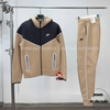 Bộ Thể Thao Chính Hãng Nike Sportswear Tech Fleece Windrunner Tracksuit - màu Nâu Đen HQ3746-200/HQ3747-200