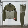 Bộ Thể Thao Chính Hãng Nike Sportswear Tech Fleece Windrunner Tracksuit - màu Xanh Rêu HV0949-222/HV0959-222
