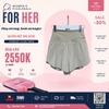 Chân Váy Thể Thao Chính Hãng Wilson Split Court Shorts - màu Nâu WW00602511-DKN