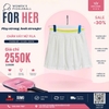 Chân Váy Thể Thao Chính Hãng Fila Màu Trắng Cạp Xanh A11W523309FWT