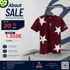 Áo Thể Thao Chính Hãng About Fall Star Tour Crew - màu Đỏ Mận ATTS18-008
