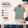 Áo Polo Adidas Nam Chính Hãng màu xanh lá nhạt- JJ1726
