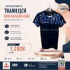 Áo Thể Thao Chính Hãng Lecoq cổ tròn - màu Đen Xanh  QTMXJA02-X