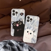 Ốp Couple Cats Mềm Ánh Bạc
