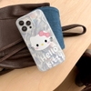 Ốp Hello Cat Mềm Ánh Bạc