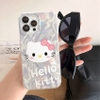 Ốp Hello Cat Mềm Ánh Bạc
