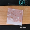 Túi đựng cookie Noel có mép dán 10*10cm