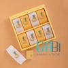 Túi hộp đựng 8 bánh dứa màu vàng